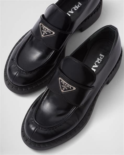 prada loafers black|prada black loafers women.